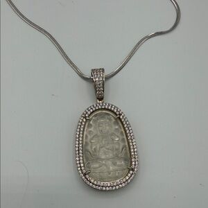 Buddha Silver Pendant Necklace